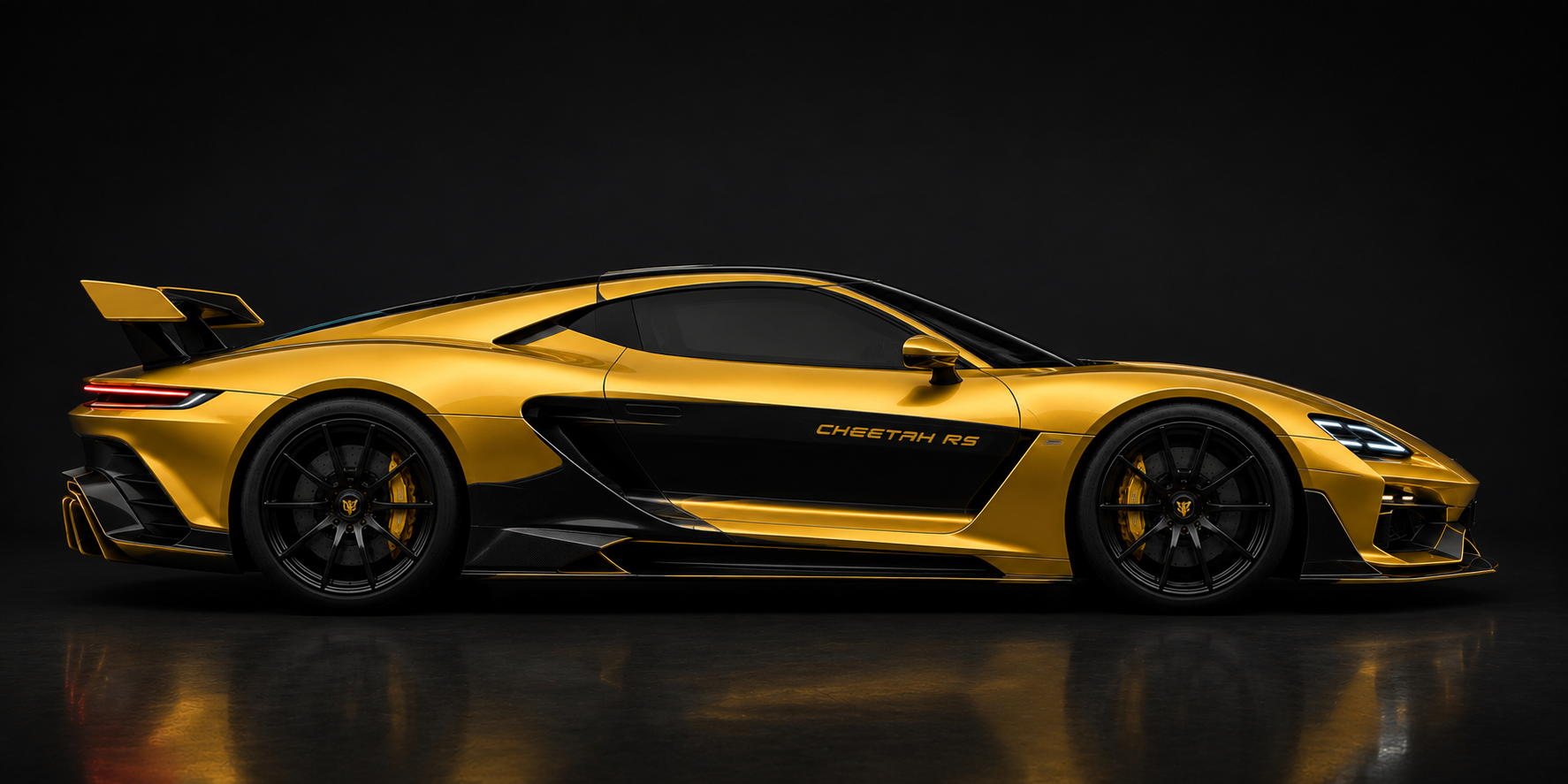 Cheetah RS 500 HP Electric Performance Roadster Front Three-Quarter View